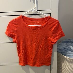 Orange American Eagle baby tee size medium